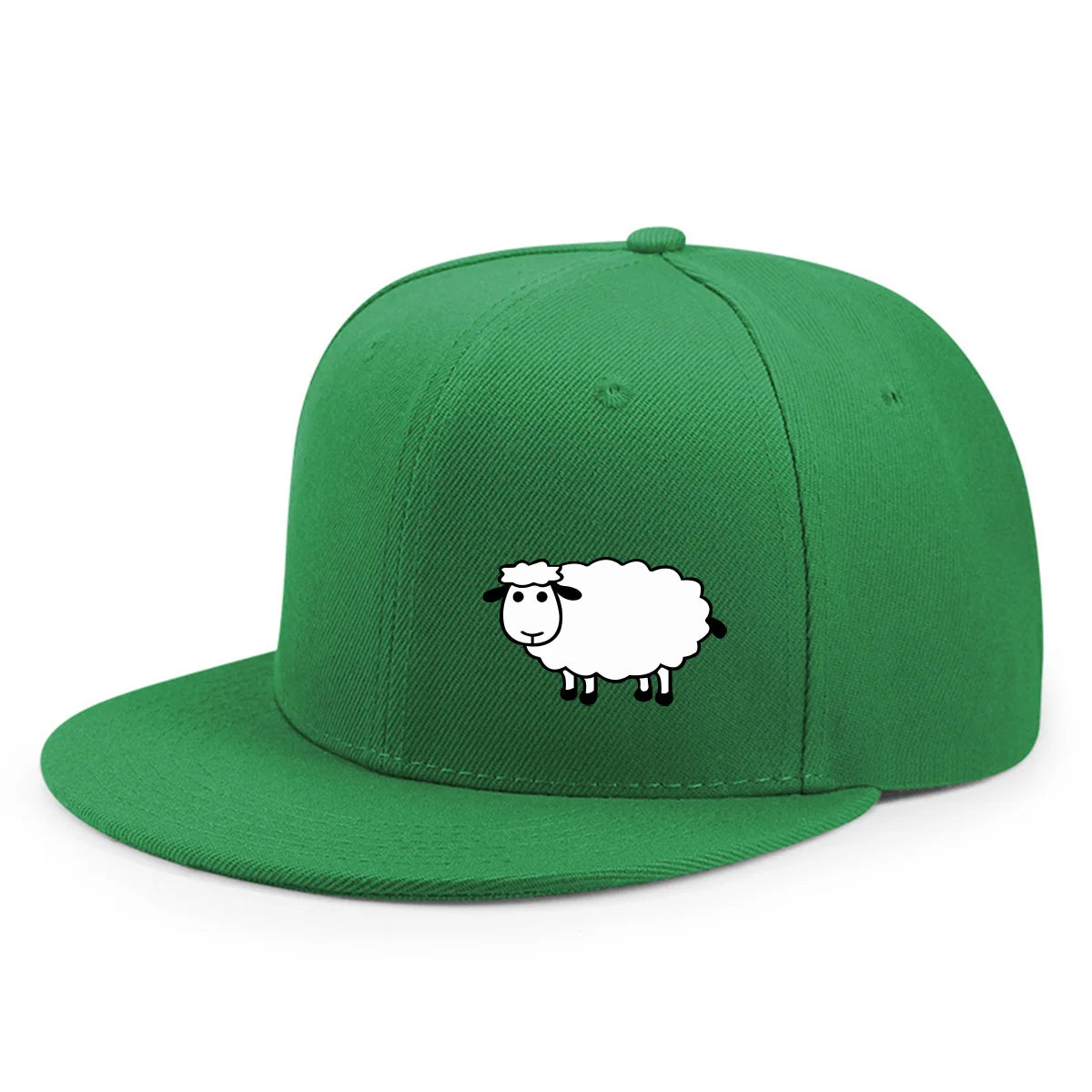 Unisex-Baseballkappe mit verstellbarem Riemen – Streetstyle-Kappe mit flachem Schirm und Schafsmuster – Lässige, vielseitige und personalisierbare Kappe