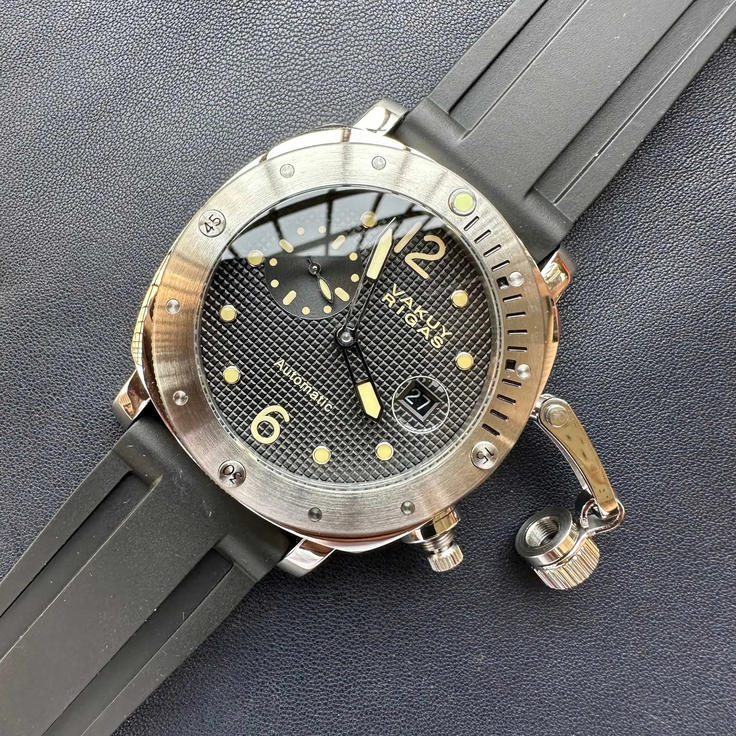 Men's Automatic Mechanical Watch Navy Military Watch for Seagull ST25 Automatic Movement Super Luminous 200 Waterproof