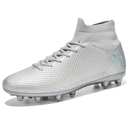 New Unisex Long Spike Football Boots Men Broken Nail Soccer Shoes AG/TF Training Soccer Cleats Sneakers Non-Slip Ankle Zapatos