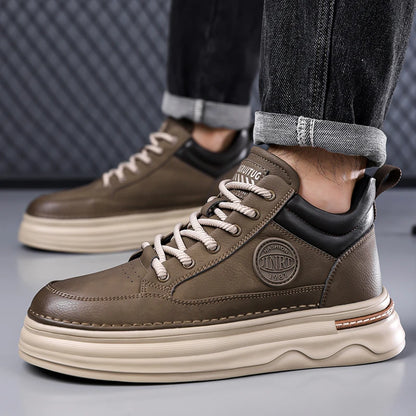High Quality Mens Casual Leather Thick Bottom Oxford Shoes Fashion Outdoor Flat Top Quality Oxford Shoes Handmade Walking Shoes