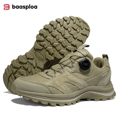Baasploa Men's Hiking Shoes Non-Slip Wear-Resistant Outdoor Climbing Walking Shoes Comfort Inner Cotton Outdoor Sneakers