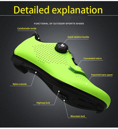 New Unisex Pedal Cycling Shoes, Flat Shoes Suitable for Mountain Sports, Pedal Self-Locking Cycling Shoes, Breathable Cycling Shoes