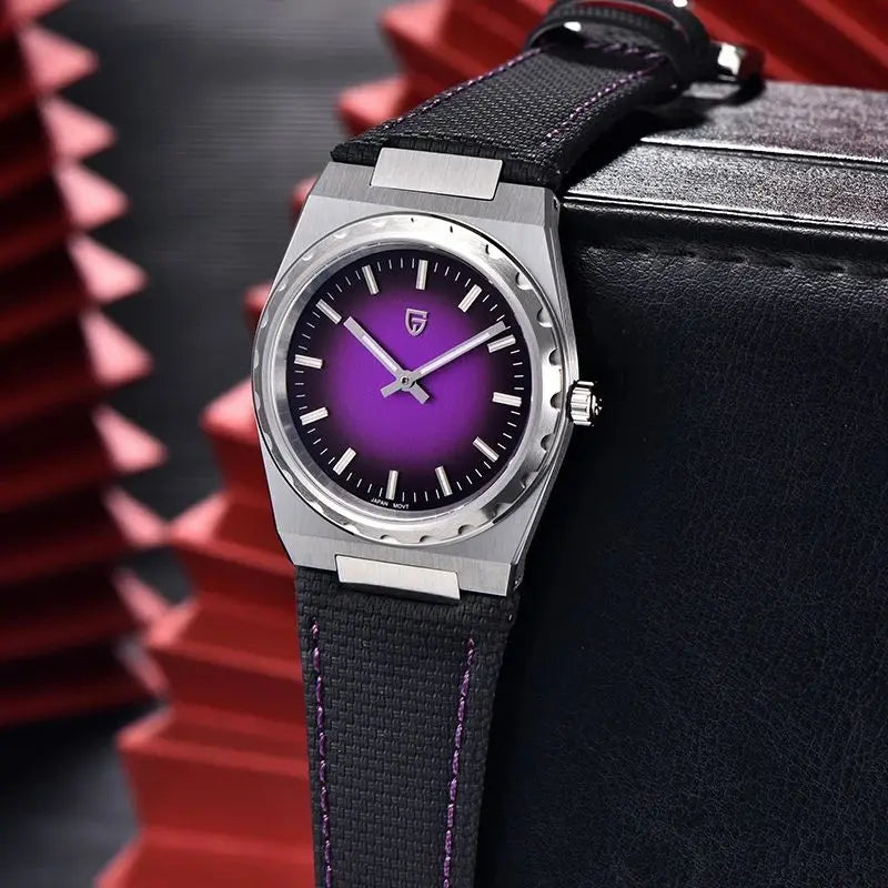 PAGANI DESIGN 2025 new thin 7MM men's quartz watch VJ21 37MM sapphire stainless steel waterproof 10Bar luminous C3 reloj hombre