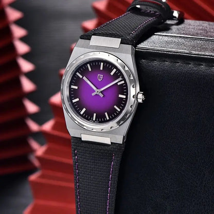 PAGANI DESIGN 2025 new thin 7MM men's quartz watch VJ21 37MM sapphire stainless steel waterproof 10Bar luminous C3 reloj hombre