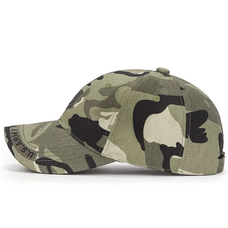 Casquette de baseball camouflage à visière en coton doux, printemps-automne, pour les loisirs en plein air, polyvalente