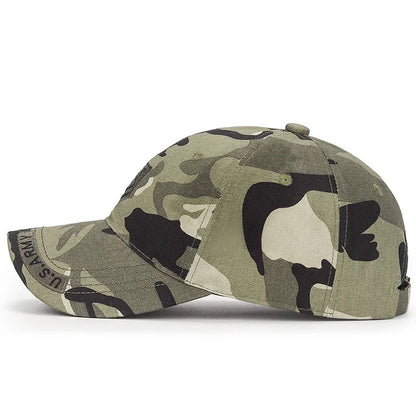 Casquette de baseball camouflage à visière en coton doux, printemps-automne, pour les loisirs en plein air, polyvalente