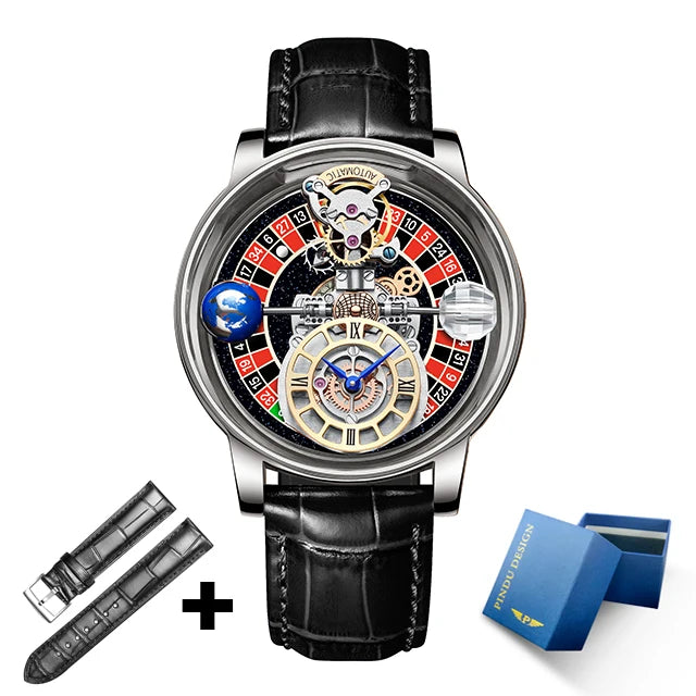 PINDU Upgraded Version Pindu Russian Roulette Celestial Series Quartz Watch Men's Astronomical Casino Las Vegas Men's Watch