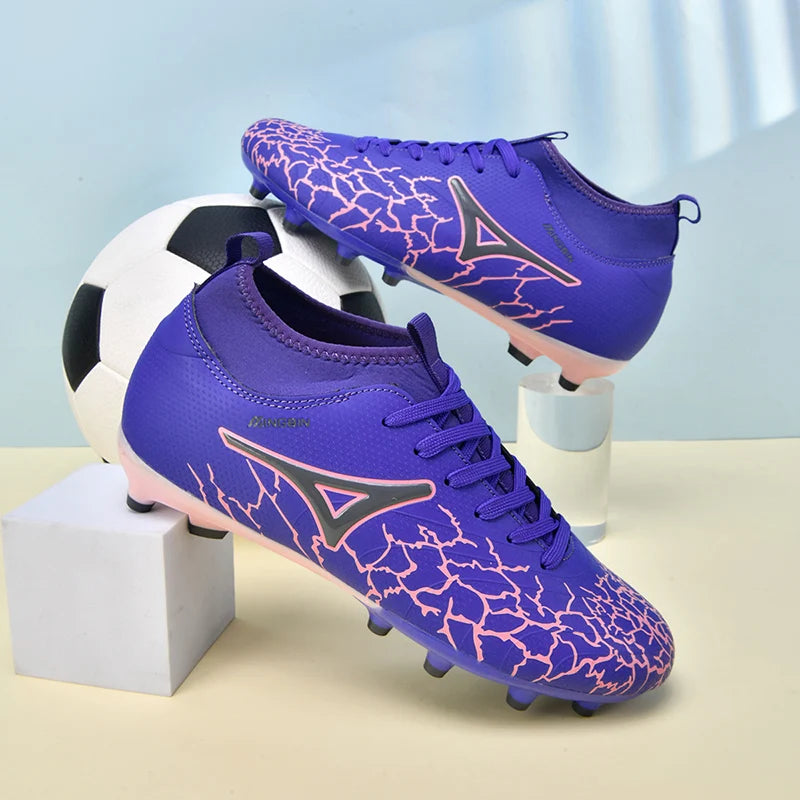 Chaussures de football pour hommes, crampons pour gazon naturel, chaussures de football unisexe, crampons longs « Society Spikes » FG, chaussures de football professionnelles, Chuteira