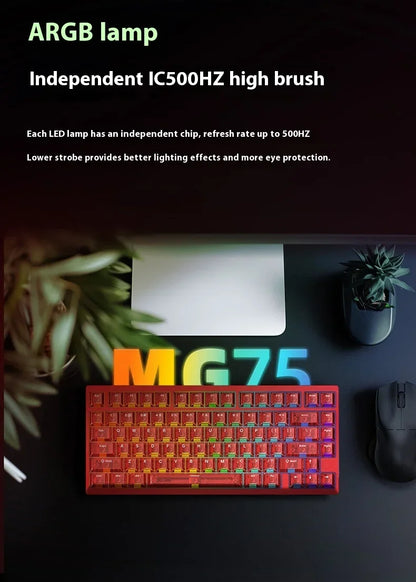 IROK MG75 PRO Mechanical Keyboard Magnetic Switch Aluminum RGB Hot Swap RT0.005 Quick Dismantling Structure Customized Pc Gifts
