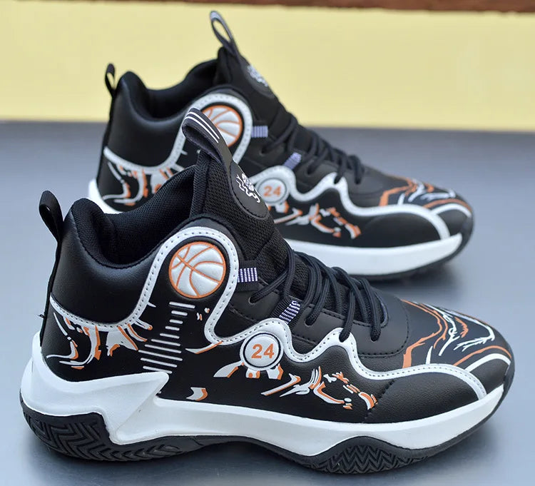 Sales Basketball Shoes Men High-top Sports Outdoor Cushioning Hombre Athletic Male Shoes Comfortable White Sneakers zapatillas