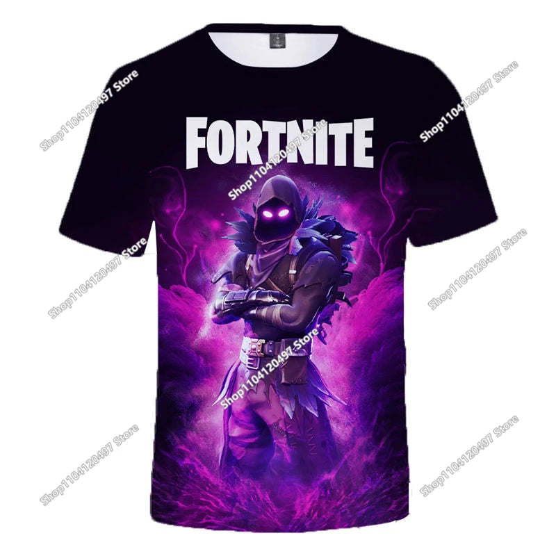 Children's Summer T-Shirt Battle Royale Fortnite Hero Victory 3D T-shirt Tees Boys Girls Baby Clothes