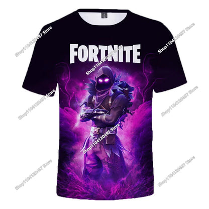 Children's Summer T-Shirt Battle Royale Fortnite Hero Victory 3D T-shirt Tees Boys Girls Baby Clothes