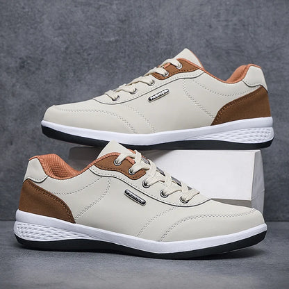 Chaussures de marche imperméables pour homme « Four Seasons » - Chaussures de sport décontractées en cuir pour homme - Chaussures de camping antidérapantes - Chaussures de tennis pour homme