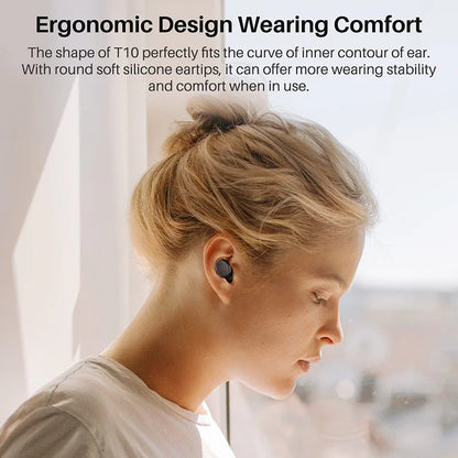 TOZO T10 Bluetooth 5.3 Earphones, Wireless Headphones, AI Enhanced Calling With Deep Bass, IPX8 Waterproof Earbuds, 45H Play