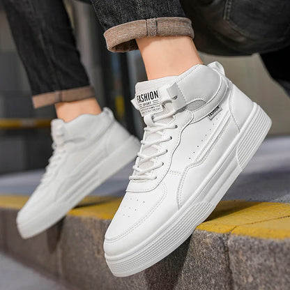 Breathable men's casual shoes, skate shoes, mid-top men's shoes, breathable and versatile sports shoes, suitable for wearing all