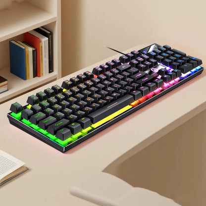 YINDIAO K500 Wired Gaming Keyboard for Laptop Desktops PC Computer Office Accessories Low Profile Gamer Keyboards with Numpad