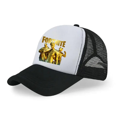 Șapcă de baseball Fortnite cu imprimeu de joc în stil desen animat, pălărie de vară pentru copii din plasă respirabilă, șapcă reglabilă cu cozoroc, cadou de ziua de naștere pentru copii