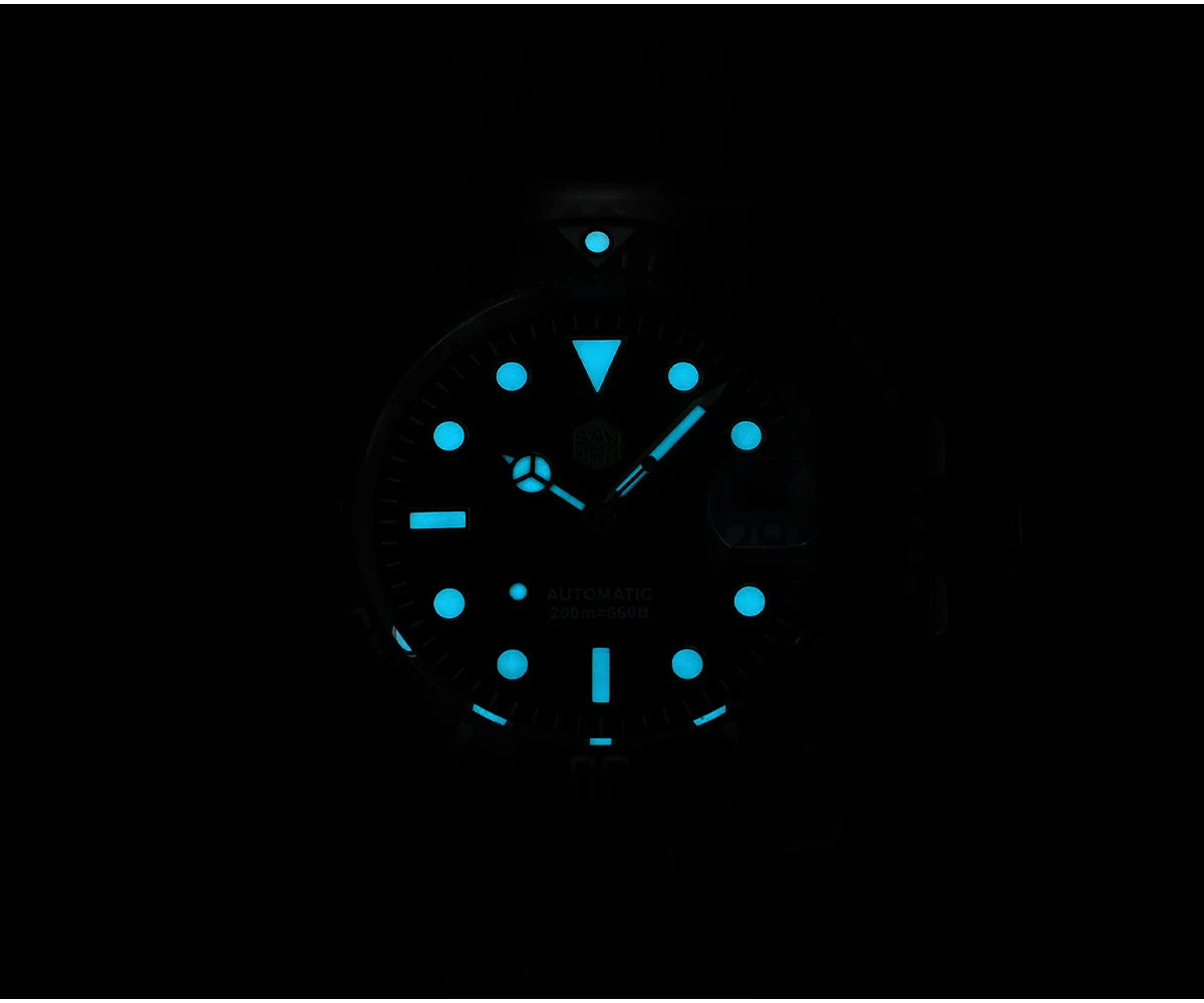 San Martin New 40mm Water Ghost Diver Watch Men Luxury NH35 PT5000 Automatic Mechanical Watch Sapphire Waterproof 200m SN0017