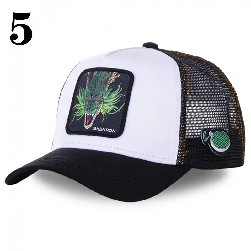Dragon Ball DRAGONBALL Mesh Cap Cartoon Mesh Cap Men And Women Baseball Cap Fashion Patch Trucker Cap