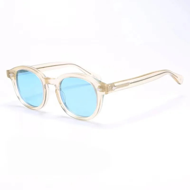 Lunettes de soleil polarisées Johnny Depp LEMTOSH Premium tendance pour homme et femme, montures vintage en acétate, carrées, pour homme et couple