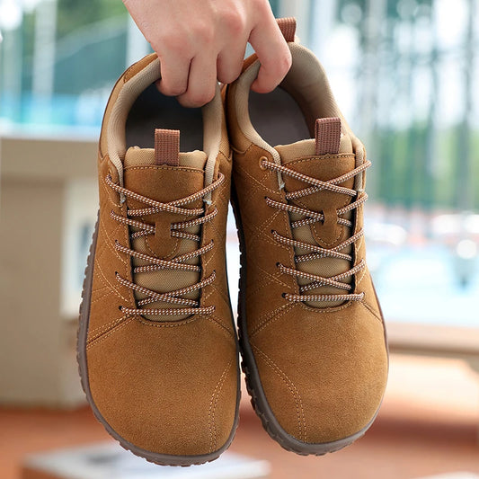 Wanderschuhe aus Wildleder und PU-Gewebe mit breiter Zehenbox, rutschfeste Workwear-Schuhe, Herren-Sportschuhe, Damen-Outdoor-Walking-Schuhe