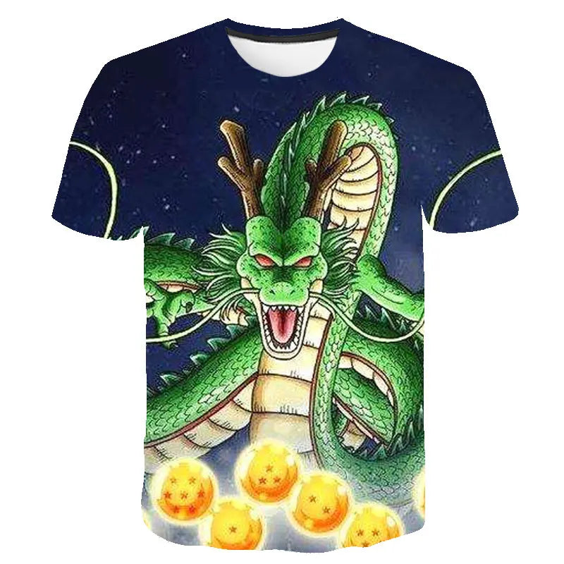 Dragon Ball T Shirt Kids Tops Tee Anime Figures Son Goku Super Saiyan T-shirt Boys T-shirts Children Clothes Summer Short Sleeve