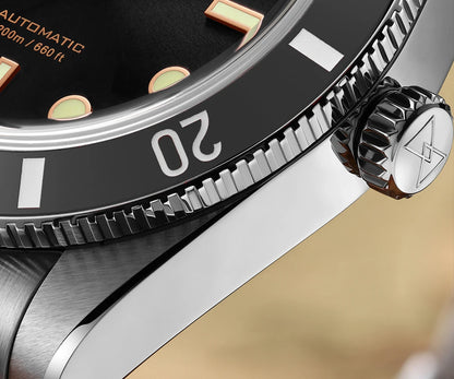 Cronos Luxury Men's Watches 37mm Diver BB54 Vintage Automatic Matt/ Aluminum Bezel Female End Links Sapphire 20 Bar L6033 M