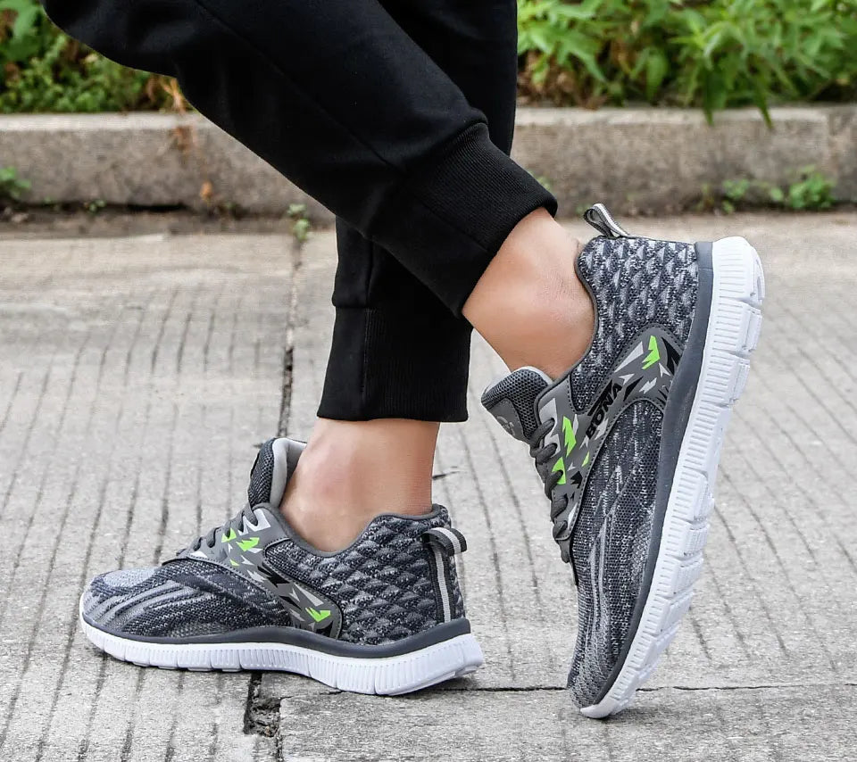 BONA 2023 New Designers Soft Running Shoes Lightweight Breathable Sneakers Man Jogging Walking Athletic Training Shoe Mansculino