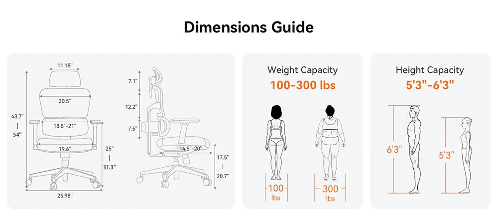 NEWTRAL NT001 Ergonomic Office Chair with Auto-Following Lumbar Support, Adjustable Mesh Office Chair, 3 Recline Angles, 3D Armrests & Adjustable Headrest