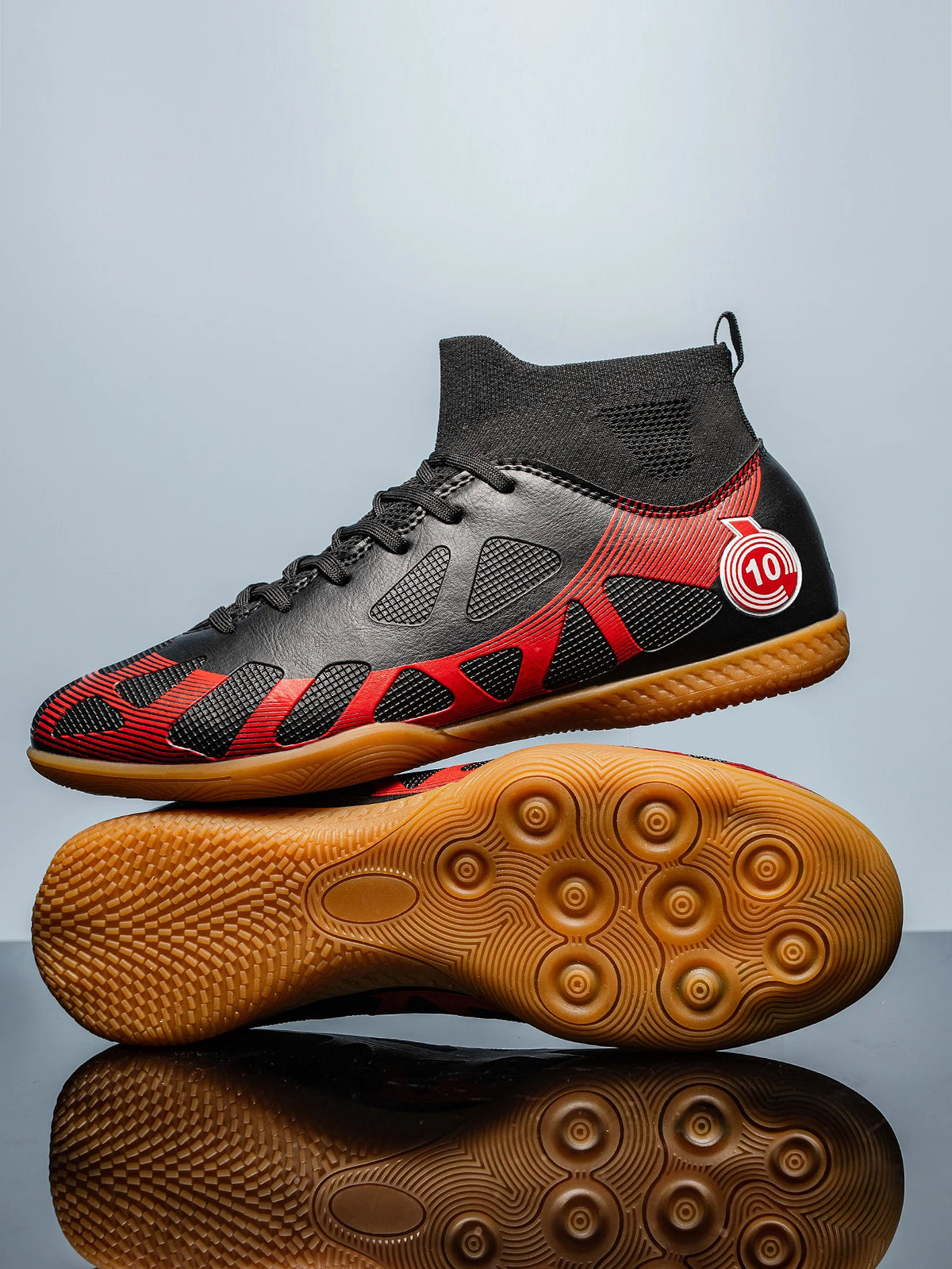 Chaussures de football de sport pour homme, à semelle plate, d'intérieur, montantes pour adultes, résistantes à l'usure, chaussures d'entraînement, pour adolescents, antidérapantes