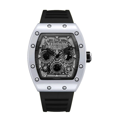 Luxury Men’s Quartz Wristwatch Hollow Design Trend None Machine Automatic Quartz Hollow Luminous Waterproof Men's Watch for Man