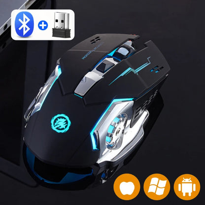Wireless Bluetooth Mouse 2.4G USB Mecha Gaming Mouse Rechargeable Silent Backlight Mice Ergonomic Office Mice Game Accessories