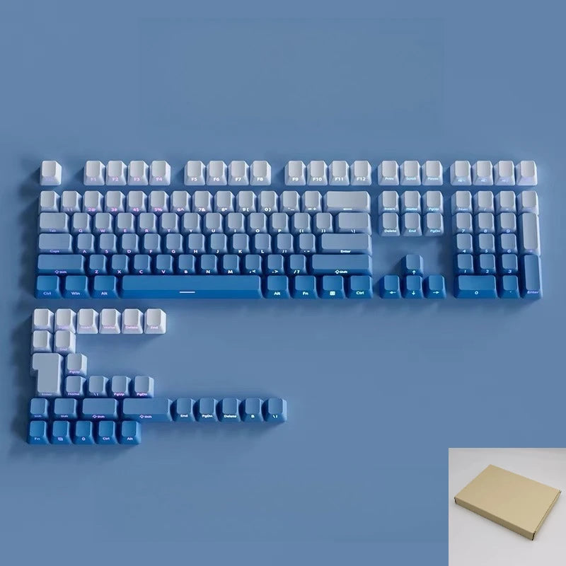 2025 Original Daylight PBT Translucent Keycaps Set – 136 OEM Side-Engraved Keycaps for 60/84/98/108 Mechanical Keyboards, MX Switch Compatible