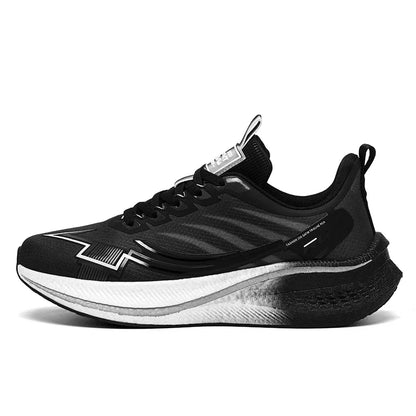 Chaussures de course à amorti pour homme avec plaque en carbone ; baskets légères de marathon pour femme, pour le jogging, l'entraînement, le fitness et l'exercice physique