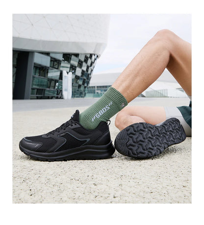 Xtep Sports Shoes Men's Mesh Breathable Running Shoes Winter Marathon Black White Men's Sports Shoes Sneakers Man 879119110110