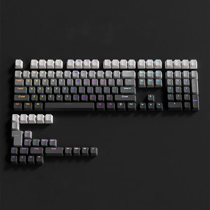 130 Keys Gradient Lucky Red RGB Backlit Shine Through Keycaps OEM Profile Double Shot PBT Keycaps for MX Switches Gamer Keyboard