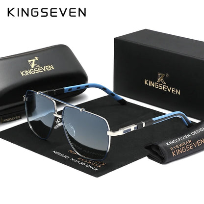 KINGSEVEN Nové luxusní sluneční brýle pro muže a ženy, UV400, čtvercový velký rám, polarizované skla, outdoorové, ležérní, módní, řidičské brýle