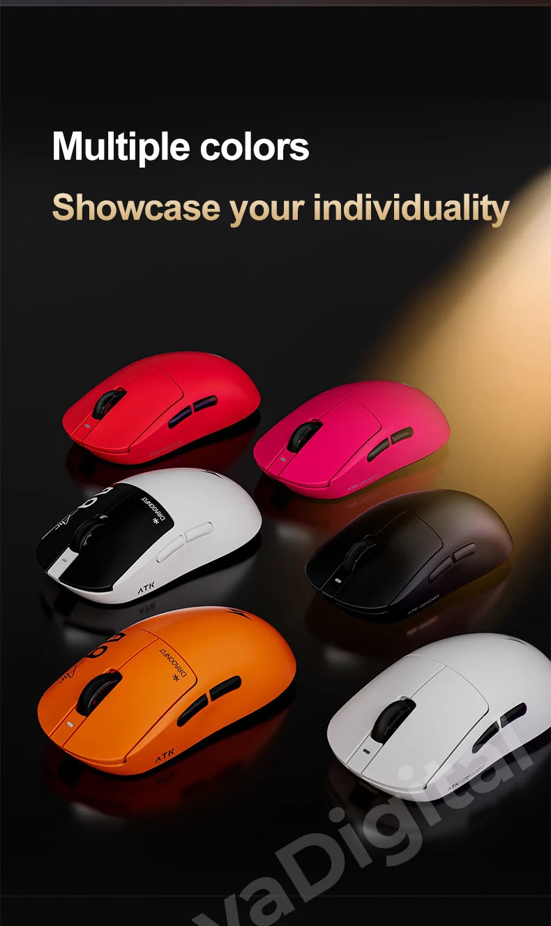 Mouse de gaming wireless ATK Dragonfly A9 Ultimate A9 Air PAW3950, ultra-ușor, ergonomic, pentru e-sports gamer FPS CSGO A9 Ultra