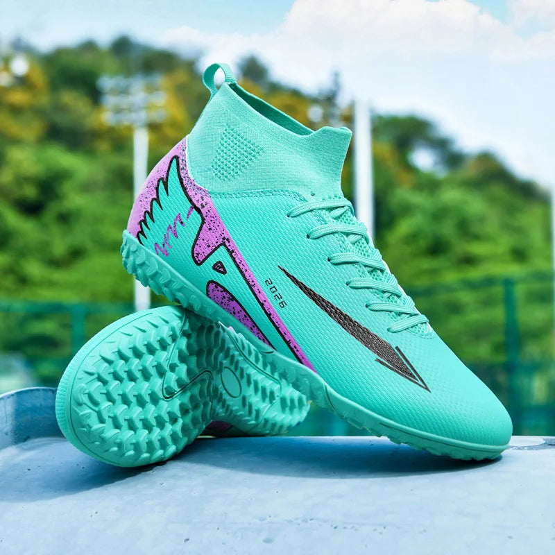 New Men Soccer Shoes High-quality Indoor Football Boots Sports Shoes Futsal High Ankle Non-Slip Outdoor Ultralight Non-Slip