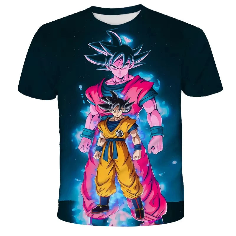 2026 Summer Dragon Ball T Shirt Kids Tops Tee Anime Figures Son Goku Super Saiyan T-shirt Boys T-shirts Children Short Sleeve