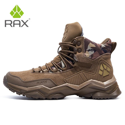 RAX winter men's and women's hiking shoes snow boots waterproof leather sports shoes super warm men's boots outdoor work shoes