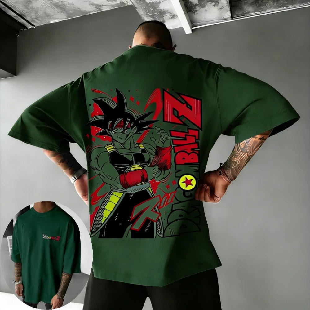 Dragon Ball Super Men's and Women's T-Shirts Bardock Anime Tee Summer Spring Boy's Retro Short Sleeves Parent-child Outfits