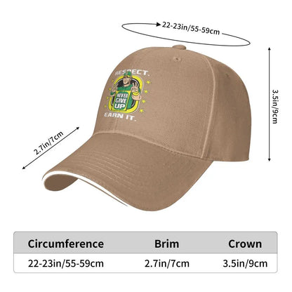 Yellow Wrestling Cena John White Custom Baseball Caps For Mens Unisex Male Beach Sunscreen Hat Snapback Cap