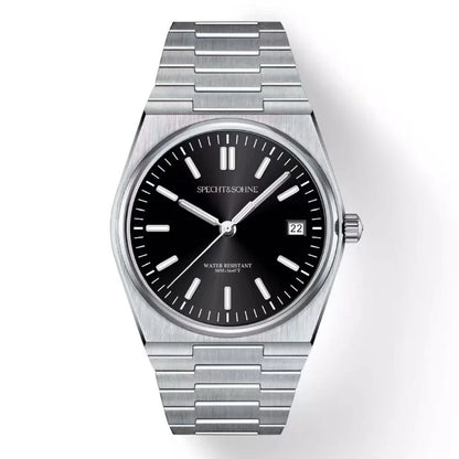 2025 SPECHT&SOHNE New Rubber Strap Fashion Quartz Watches For Men Stainless Steel Watch Ice Blue Luminous Sapphire Crystal 5BAR