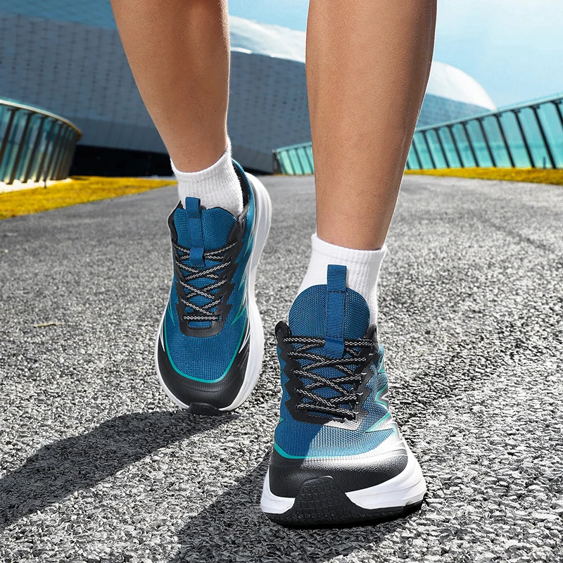 Chaussures de sport pour homme, forme large, confortables, en mesh respirant, pour le fitness en plein air et les trajets quotidiens, polyvalentes
