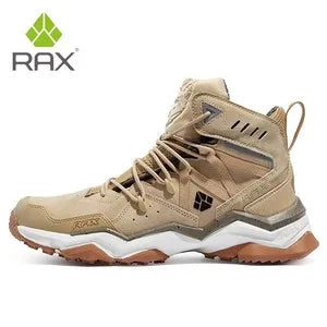 RAX winter men's and women's hiking shoes snow boots waterproof leather sports shoes super warm men's boots outdoor work shoes