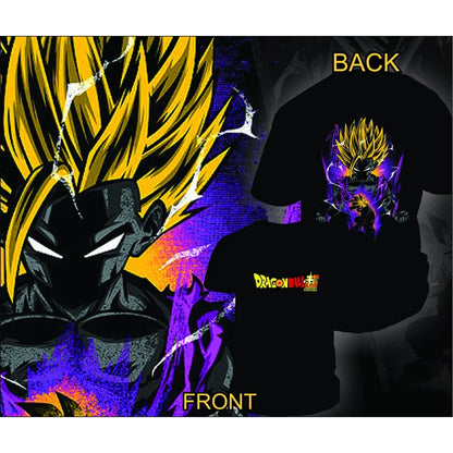 2026 Summer New Dragon Ball Super Gogeta Men's T-Shirt Black Blue Aura 100% Cotton Oversized Breathable Casual Short Sleeve Tee