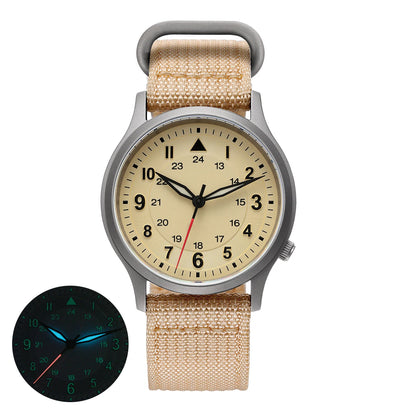BERNY Full Titanium Watches for Men Quartz Men's Watch Lightweight Sapphire Super Luminous VH31 Sport Field Wristwatches