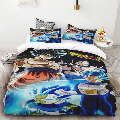 Komplet pościeli Goku Dragon Ball dla nastolatków, poszwa na kołdrę dla dzieci i chłopców, idealny prezent, dekoracja sypialni Queen King