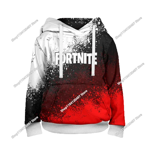 2025 Neuer Fortnite-Hoodie mit 3D-Print für Herren, Harajuku, langärmeliges Oversized-Sweatshirt, Unisex-Cosplay-Kleidung